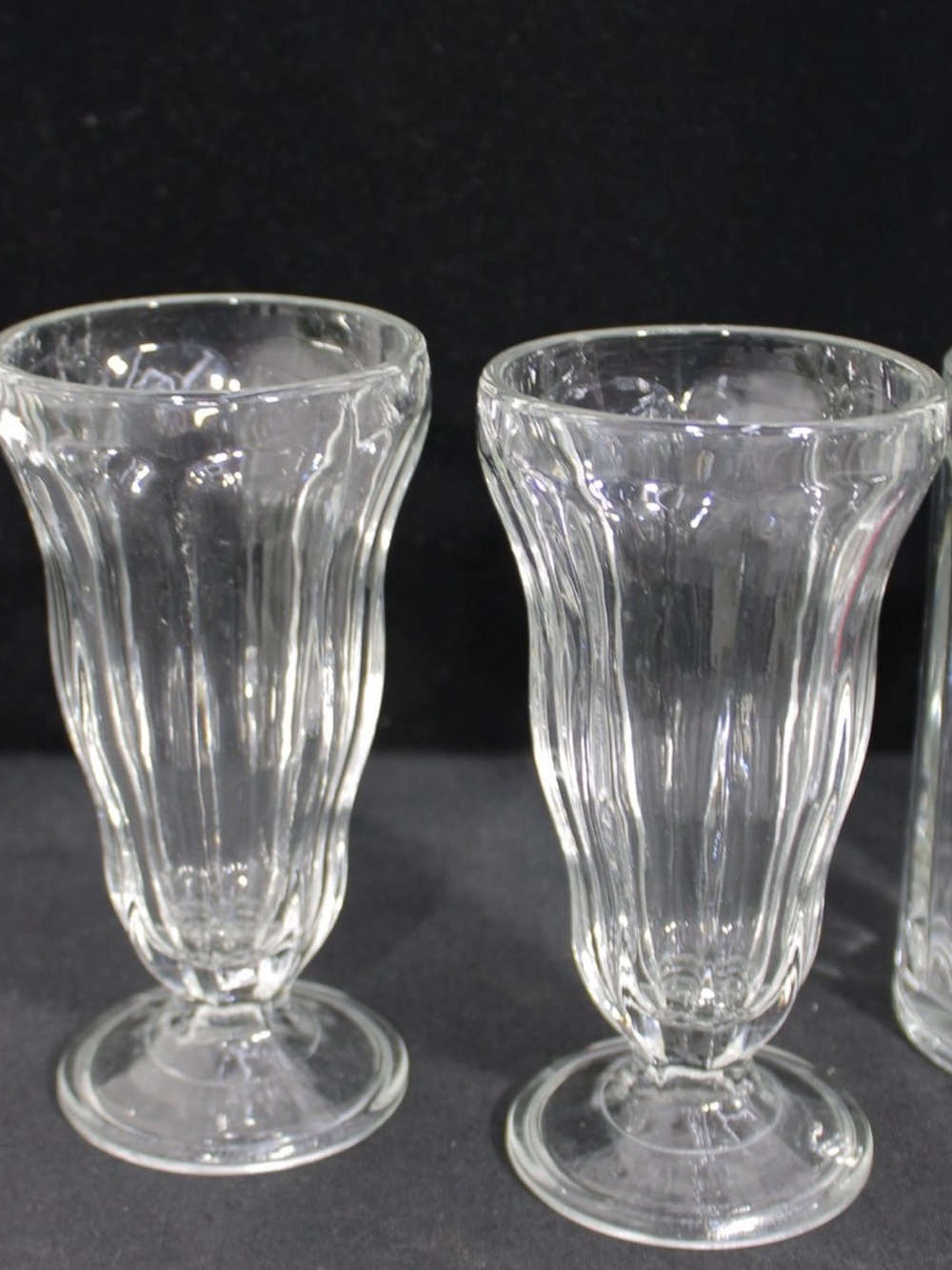 Clear Footed Soda and Sundae Timblers - Set of 2